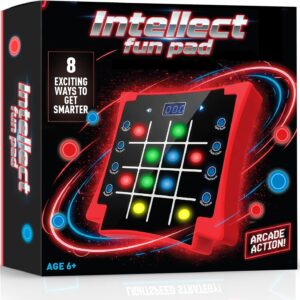 Electronic Light-Up Activity Pad for Kids Ages 6-12+ | 8-in-1 Handheld Game | Brain & Memory Games | Great Gift Ideas for Boys and Girls. Focus Training | Educational Travel Toy