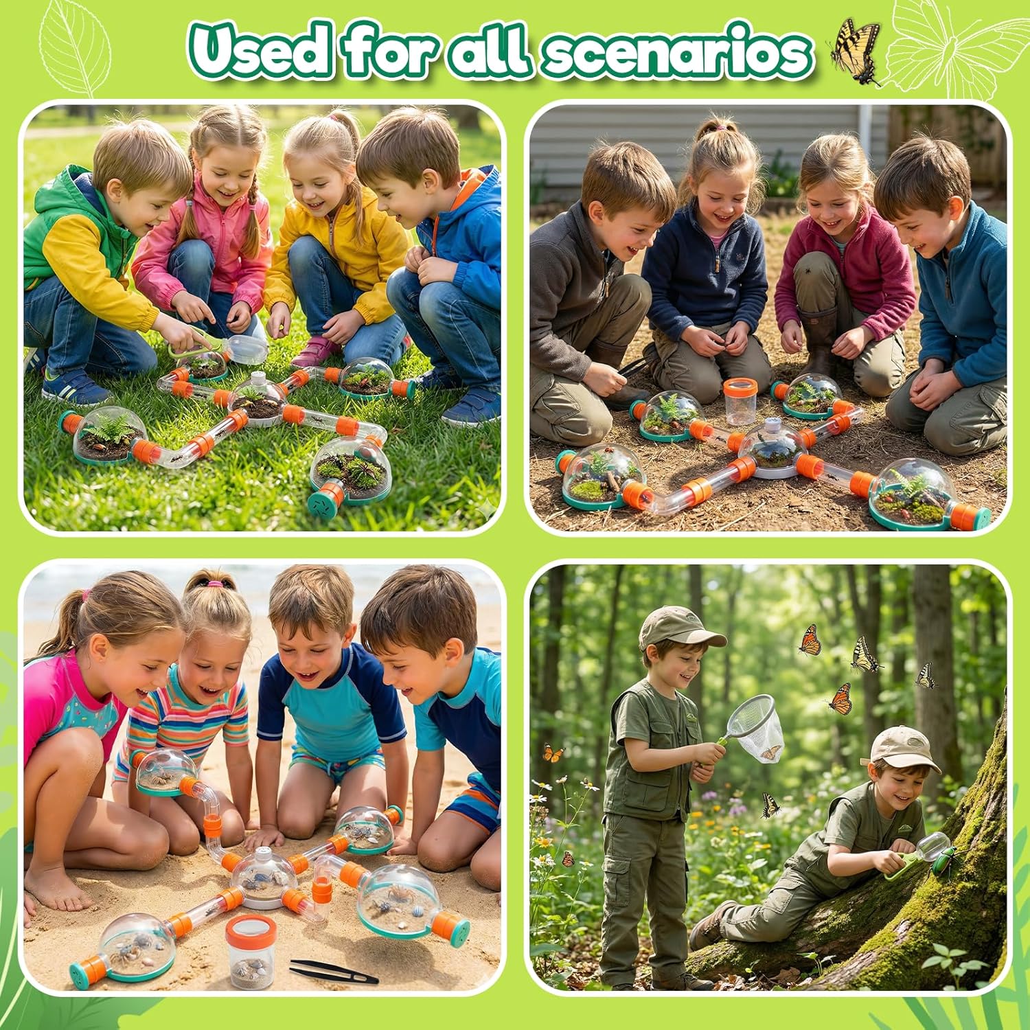 Bug Catcher for Kids, Bug Catcher Kit for Kids with Insect Net and Tweezers, Insect Habitat, Outdoor Toy for Ages 4-8, Bug Box, Birthday Gift for Kids Age 4 5 6 7 8-12 Boys Girls - Image 5