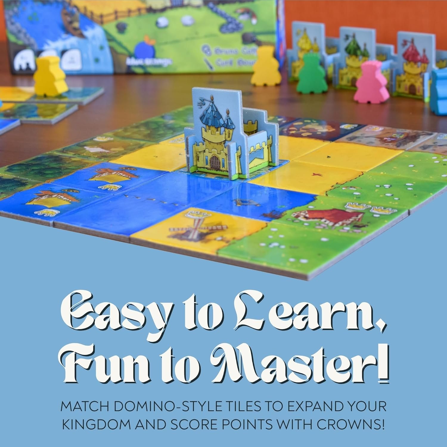 Blue Orange Games Kingdomino Award Winning Family Strategy Board Game, 2-4 players - Image 3