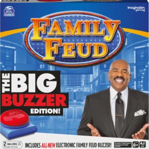 Spin Master Family Feud Big Buzzer Game, Amazon Exclusive “Buzz in” with The Electronic Buzzer Board Game for Hilarious Family Fun, Ages 8 and up