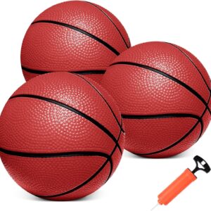 Iyoyo Mini Basketballs,3 Pack 6″ Inch Small Basketball Set with Pump Over The Door Mini Hoop Basketball Replacement Toy for Toddlers,Kids,Teenagers for Pool,Indoors,Outdoors
