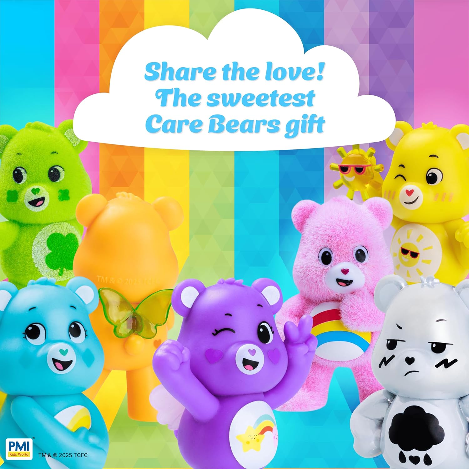 Care Bears Mini Collectible Figures | 12 Pack Deluxe Box | 12 Surprise Mini Figures with 2 Rare Hidden | Official Bears Collectibles by PMI Kids World | Assortment A to C (Assortment B) - Image 7