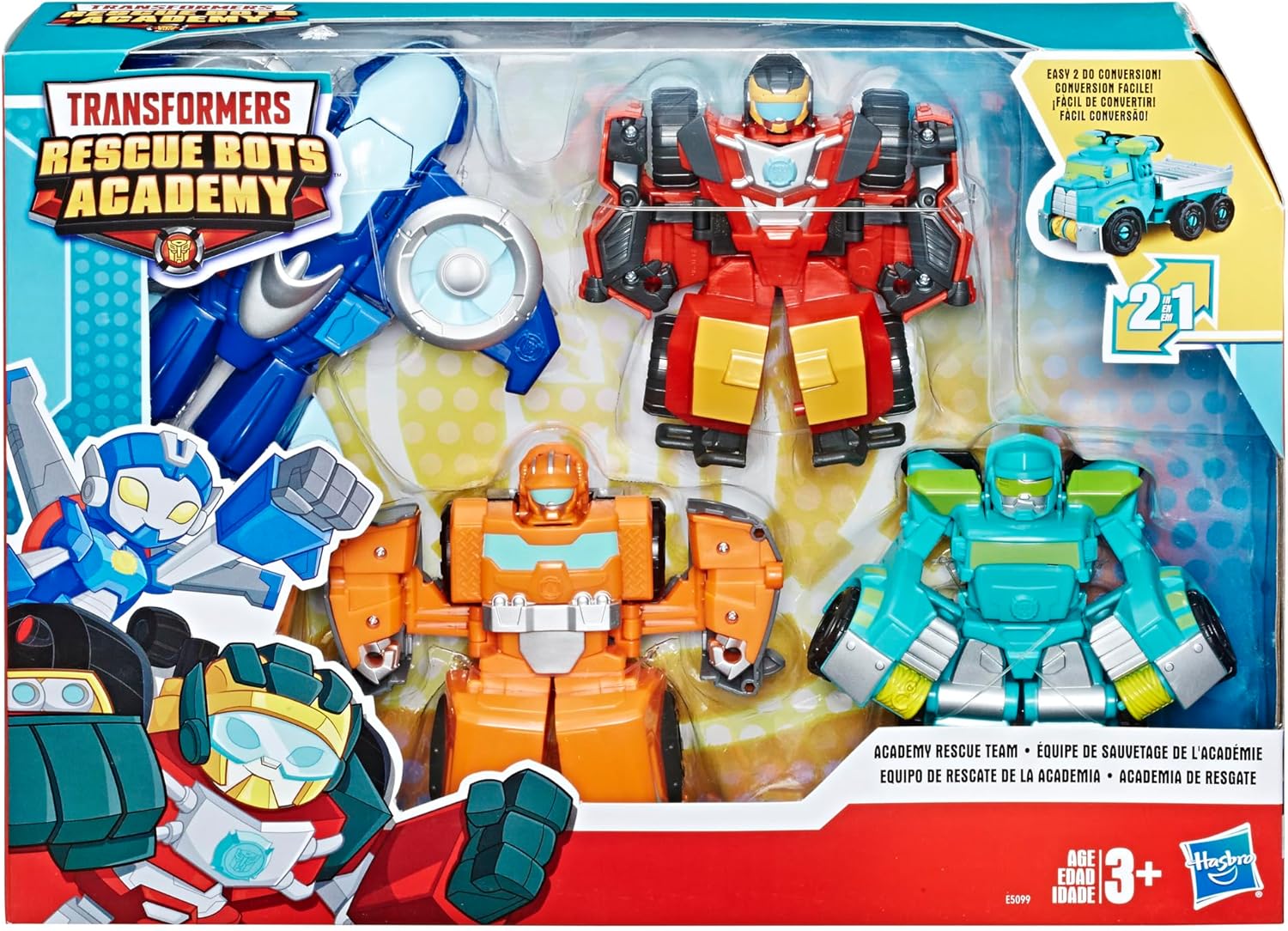 Playskool Heroes Transformers Rescue Bots Academy Rescue Team Pack, 4 Collectible 4.5" Converting Action Figures, Toys for Kids Ages 3 & Up (Amazon Exclusive) - Image 3