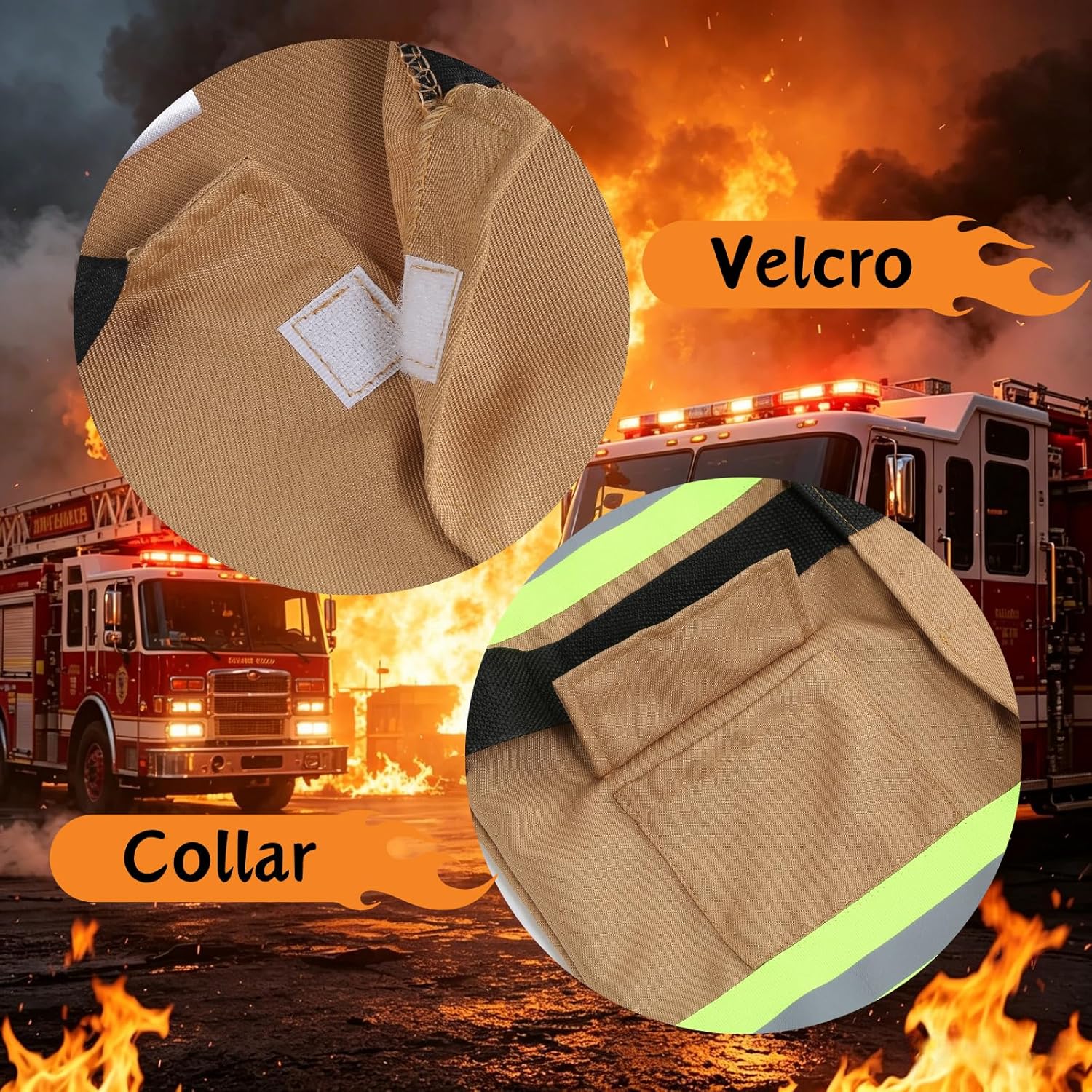 Colorful House Kids Fireman Costume Unisex Firefighter Dress up Fire Fighter with Toy Accessories Halloween Role Play - Image 3