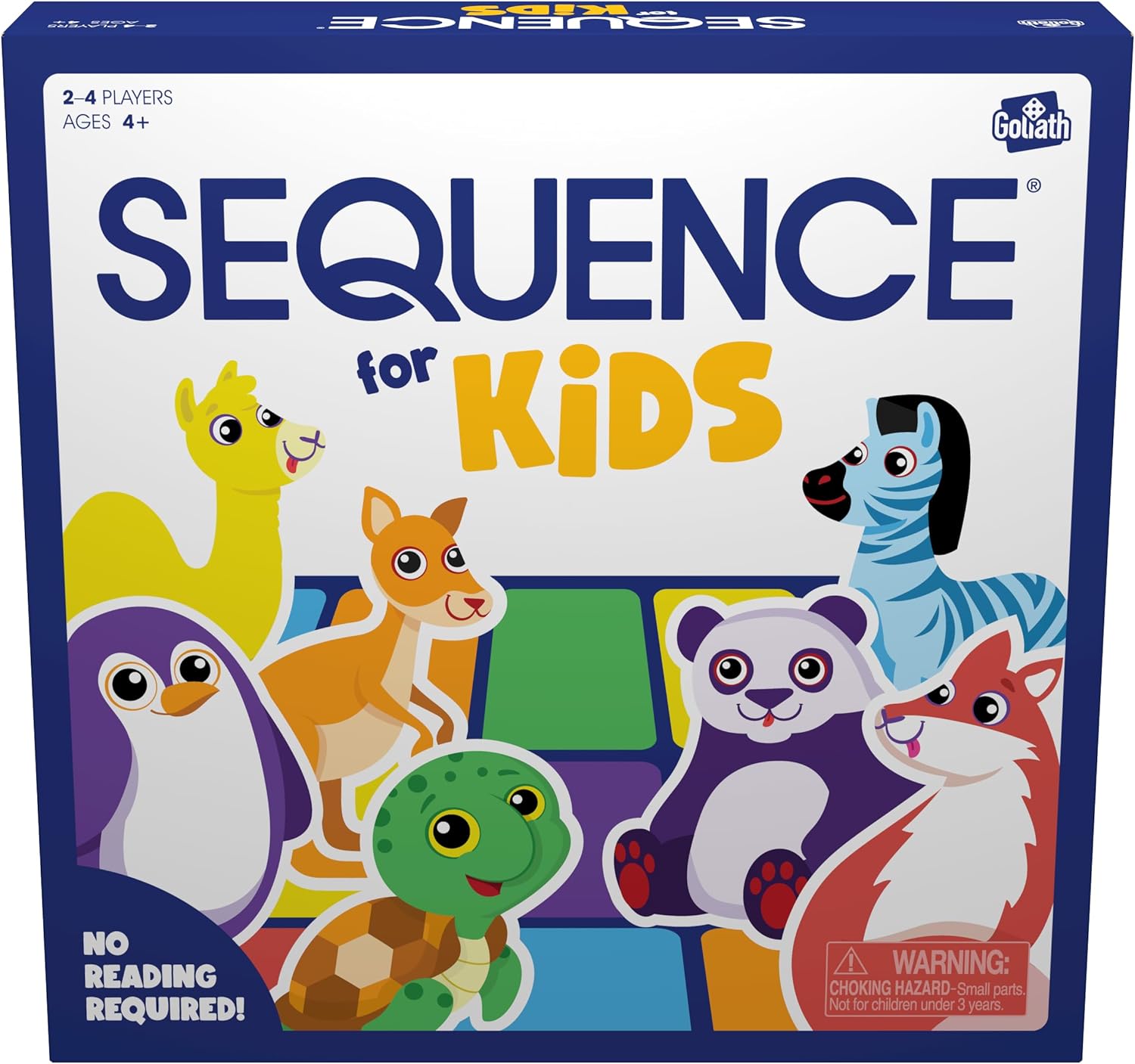 Jax SEQUENCE for Kids -- The 'No Reading Required' Strategy Game by Jax and Goliath, Multi Color, 11 inches (2-4 players) (Packaging May Vary)