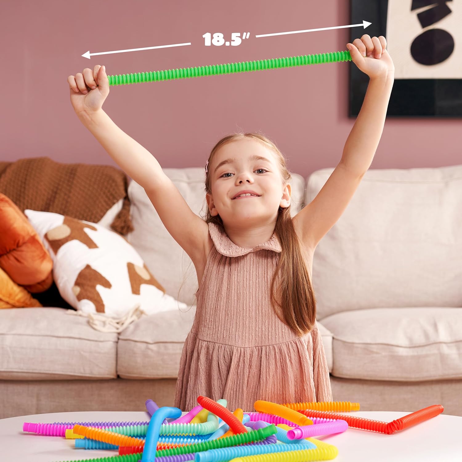 JOYIN 18 Pack Pop Tubes, Sensory Toys (Small) Fidget Toys Party Favors - 9 Colors, Creativity Learning & Fun for Kids - Perfect for Prizes Goodie Bags, Classroom School Reward - Image 4
