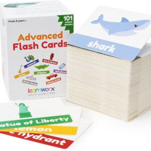 Advanced Flash Cards for Toddlers 3-5 Years – 101 Flashcards – Preschool Flash Cards – Kindergarten Flash Card for Kids – Toddler Learning – Educational Gift – for Ages 3, 4, 5 & 6