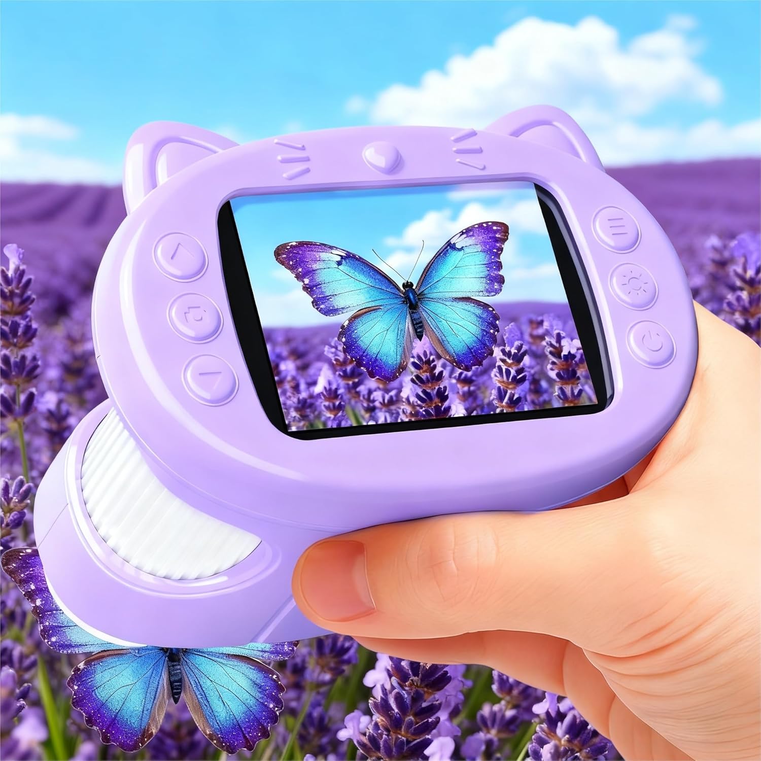 Handheld Digital Mini Microscope for Kids: 1000X 4K Portable Pocket 2.4" Screen Microscopes Toys STEM Electronic Learning Educational Science Kit 8-12 Birthday Gift 4 5 6 7 Year Old Boy Girl (Purple) - Image 8