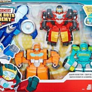 Playskool Heroes Transformers Rescue Bots Academy Rescue Team Pack, 4 Collectible 4.5″ Converting Action Figures, Toys for Kids Ages 3 & Up (Amazon Exclusive)
