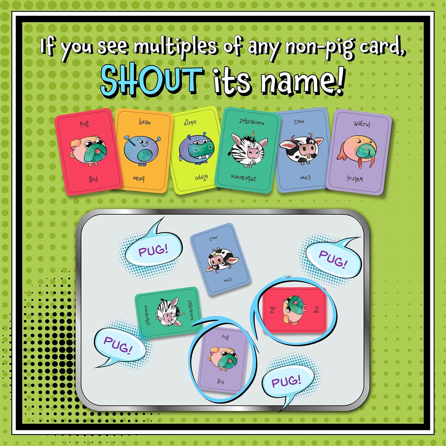 Spank The Pig! - Hilarious & Fun Family Card Game for Kids, Teens & Adults, Funny Fast Paced Games for 2-7 Players - Image 5