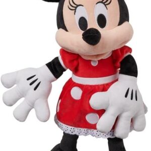 Disney Store Official Minnie Mouse Red Dress Medium Soft Toy for Kids, Cuddly Character with Fuzzy Texture and Embroidered Details, Disney Plushy Suitable for All Ages
