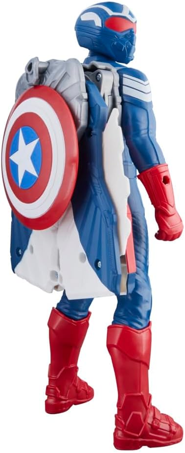 Marvel Avengers Captain America: Brave New World Flight Mode Action Figure with Accessories, 9-Inch-Scale (22 cm) Super Hero Toys for Kids Ages 4+ - Image 6