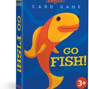 eeBoo Go Fish Playing Card Game, 48 Cards, Ages 3+, 1-4 Players | Builds vocabulary, patience & concentration. Includes 48 laminated, fish-shaped sea creature cards. Fun for the whole family