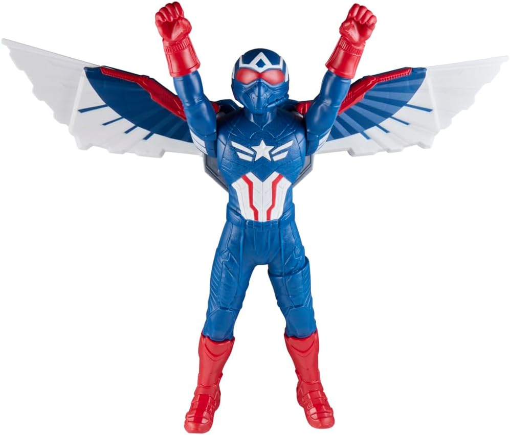 Marvel Avengers Captain America: Brave New World Flight Mode Action Figure with Accessories, 9-Inch-Scale (22 cm) Super Hero Toys for Kids Ages 4+ - Image 8