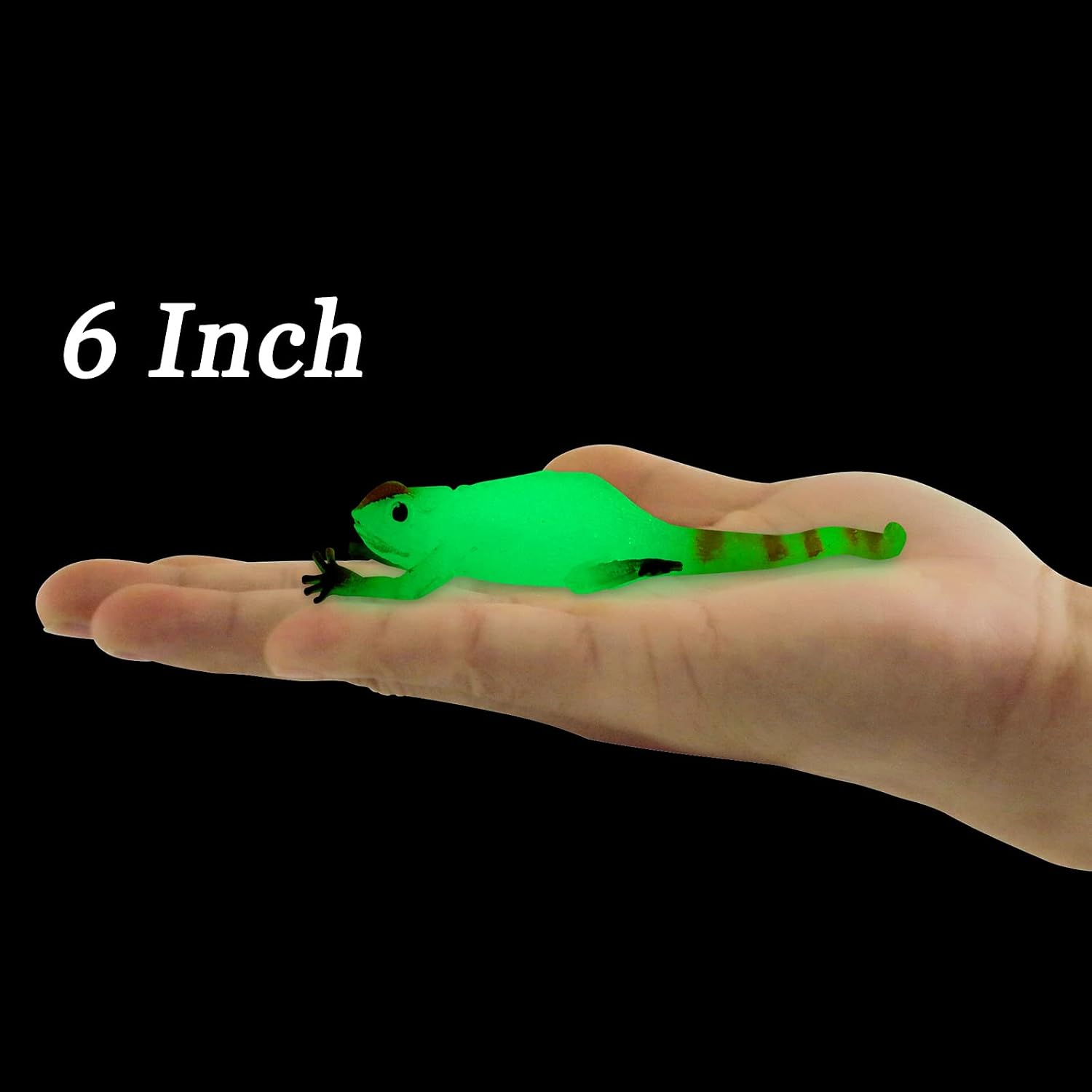 Glow in The Dark Lizard Set,12 Pack Stretchy Realistic Reptile Toy Set for for Kids Boys Girls,Great for Birthday,Themed Parties,Goodie Bag Fillers,Carnival Prizes - Image 4