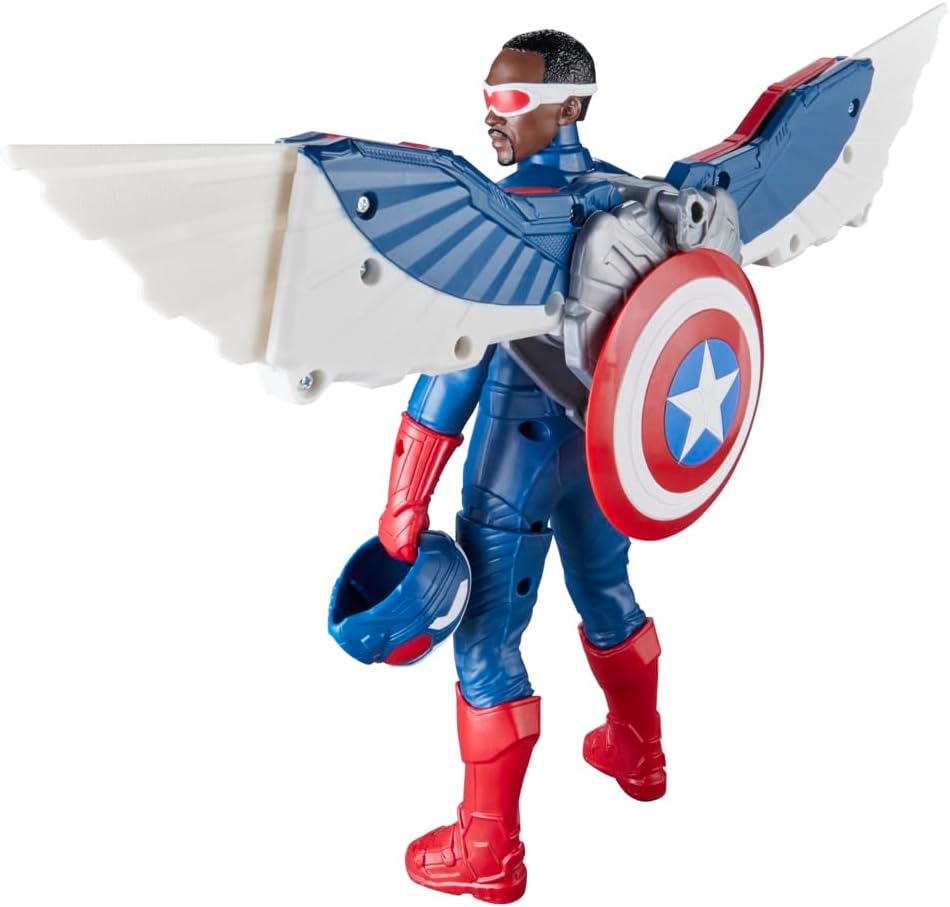 Marvel Avengers Captain America: Brave New World Flight Mode Action Figure with Accessories, 9-Inch-Scale (22 cm) Super Hero Toys for Kids Ages 4+ - Image 3