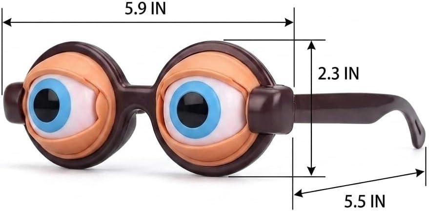 Funny Glasses for Adults Crazy Eye Glass Googly Eye Glasses Adult Size Silly Sunglass With Blinking Eyeball On Them Novelty Eyeglasses for Kids Hilarious Gag Gifts Prank Stuff (Black) - Image 2