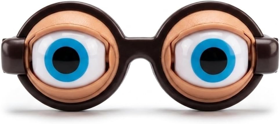 Funny Glasses for Adults Crazy Eye Glass Googly Eye Glasses Adult Size Silly Sunglass With Blinking Eyeball On Them Novelty Eyeglasses for Kids Hilarious Gag Gifts Prank Stuff (Black)