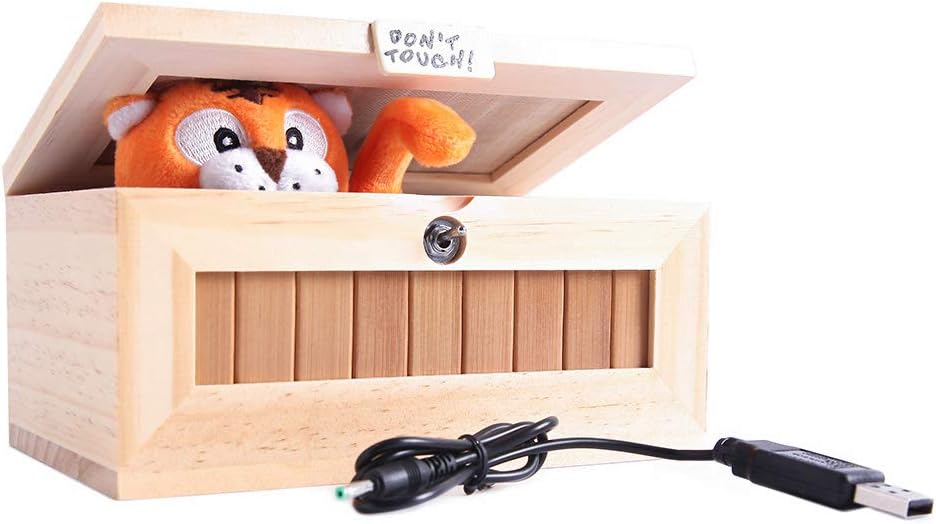 XINHOME Don't Touch Useless Box with Attitude Leave Me Alone Surprises Machine-Gags & Practical Joke Decorative & Endless Fun- Cute Tiger - Image 6