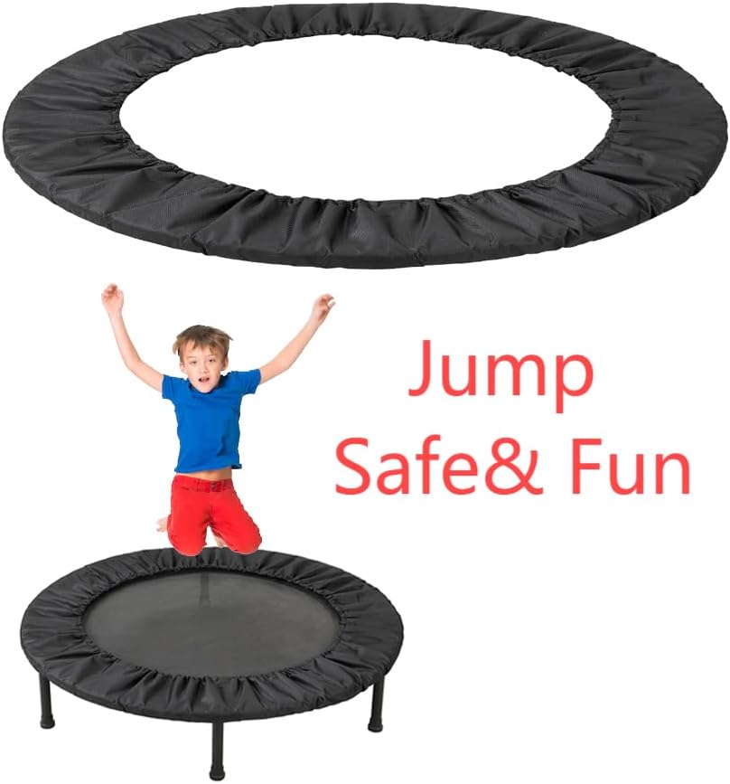 Mini Trampoline Spring Cover 36 38 40 Inch Small Trampoline Replacement Safety Pad Serviceable Trampoline Parts Parts for Kids Men Women Indoor Home Fitness (Black, 36") - Image 6