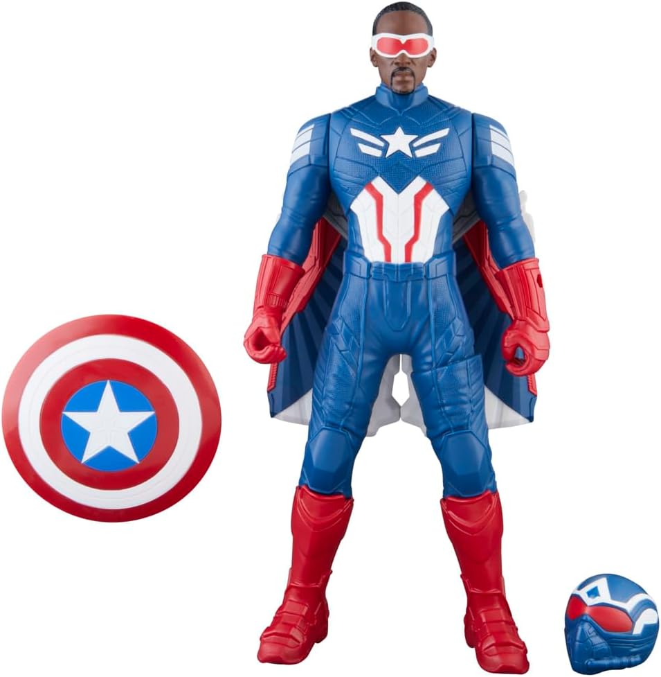 Marvel Avengers Captain America: Brave New World Flight Mode Action Figure with Accessories, 9-Inch-Scale (22 cm) Super Hero Toys for Kids Ages 4+ - Image 2
