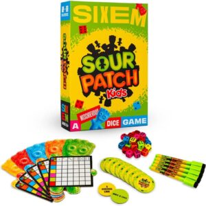 Hootenanny Games Sixem: Sour Patch Kids Dice Game | Speed, Strategy & Sabotage for Game Night | Perfect for Family Games | 2-5 Players, Ages 13+