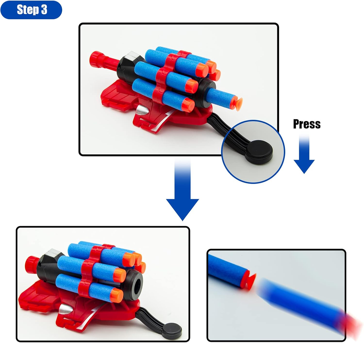 2 Sets Spider Web Shooters for Kids Classroom Prizes Cosplay Launcher Gloves with Wrist Toy Set Hero Webs Shooter for Kids - Image 5