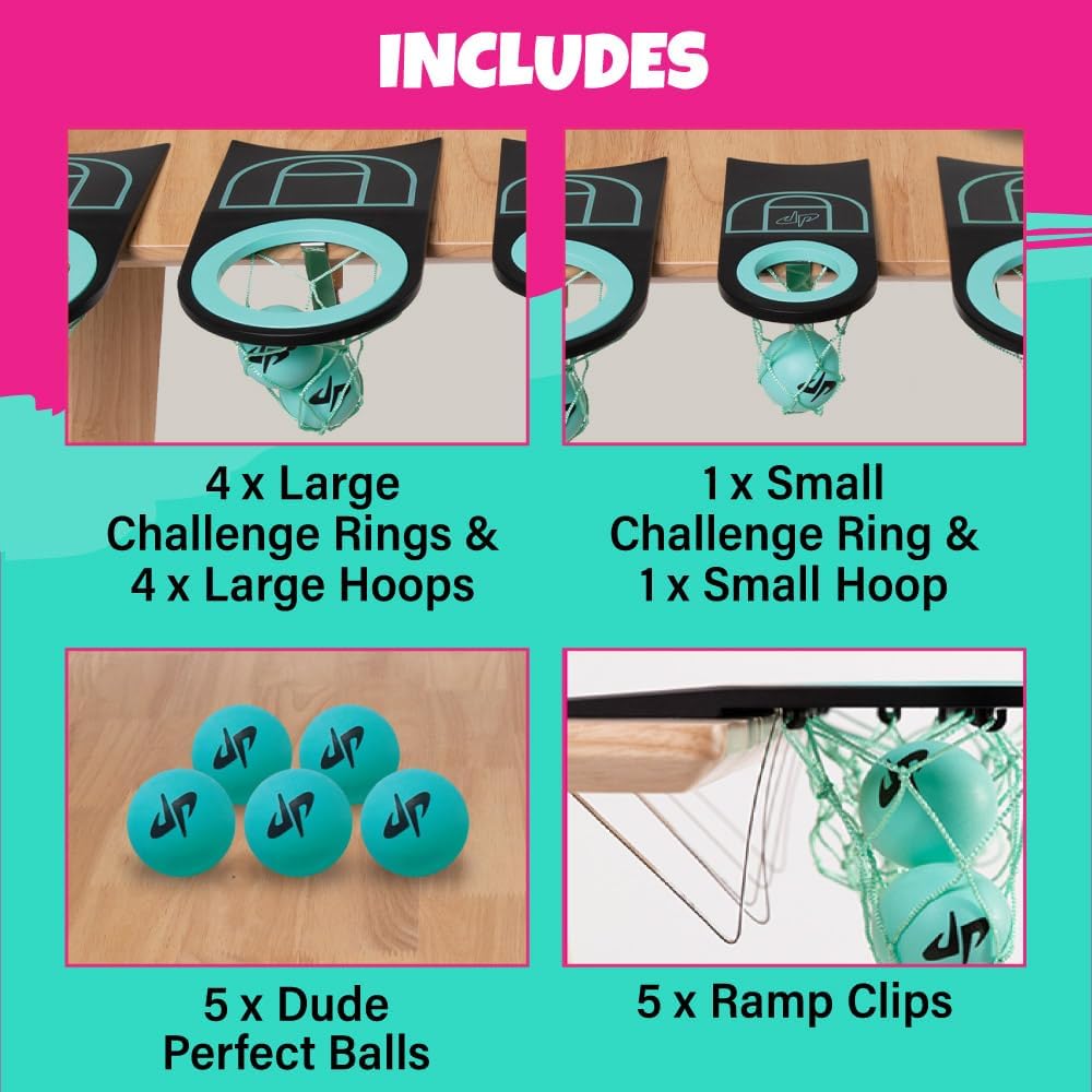 Dude Perfect Sticky Tic Tac Toe & Tabletop Roll Set | Indoor & Outdoor Games, Perfect Fun for Family Game Night & Parties, Birthday for Children, Kids & Adults | Ages 4+ & 6+ (Single) - Image 7