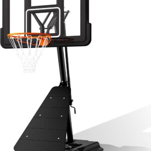 BACKYARD BLITZ Basketball Hoop,40&44&48in Backboard Portable Basketball Goal System, 10FT Hand-Crank Adjustable Basketball Hoop Outdoor