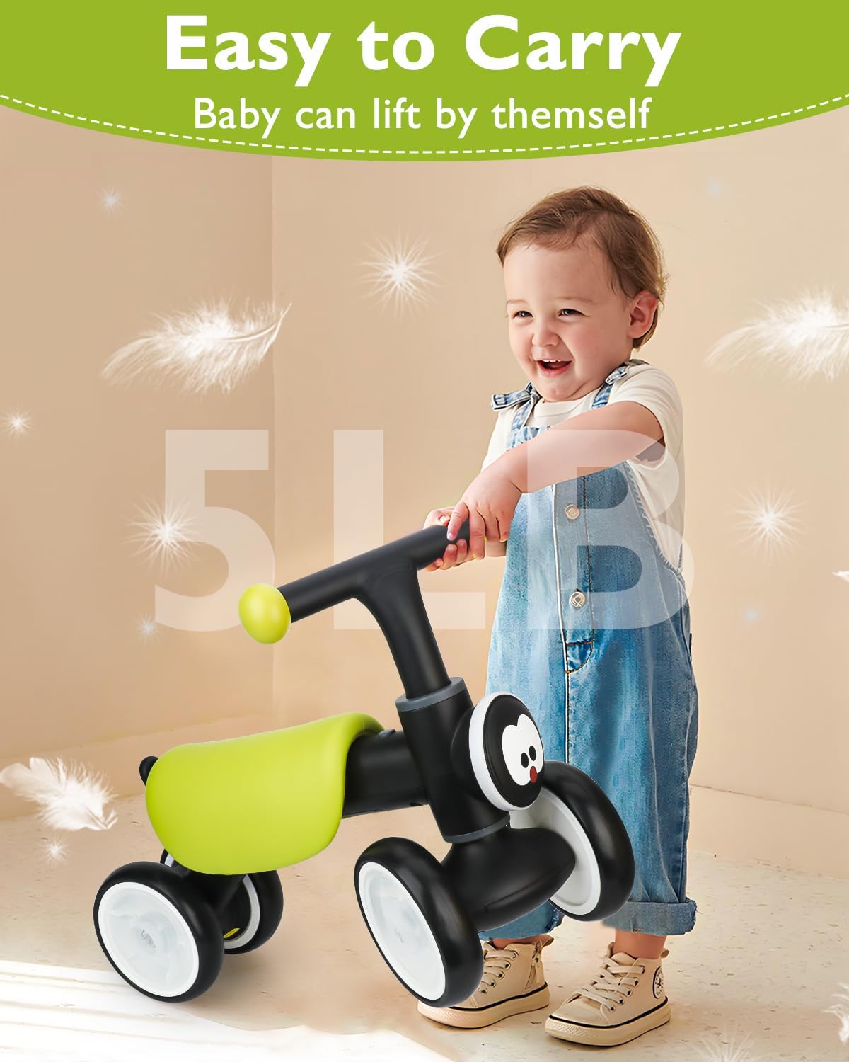 Colorful Glow Wheel Toddler Balance Bike,Baby Toys for 1 Year Old Boy Girls,12-24 Months Baby Balance Bike with Soft Music Cute Animal Sound,1st Birthday Gifts - Image 7