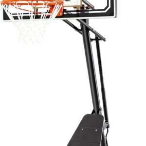 Skytime Basketball Hoop 44&47 Inch Backboard Portable Basketball Goals Outdoor,5.3-10ft Stepless Regulation Crank Adjust Basketball Goal System
