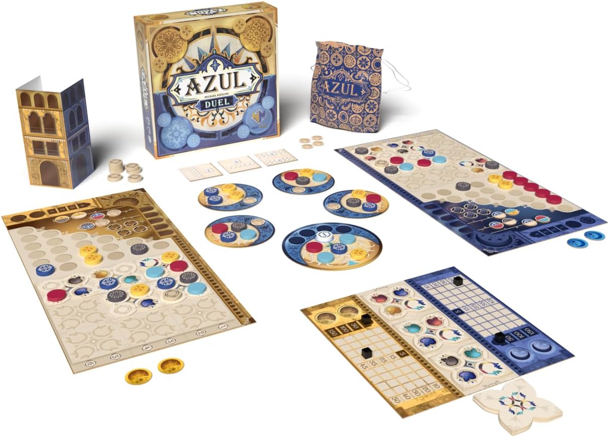 Asmodee Azul Duel Board Game - Competitive Head-to-Head Tile-Placement Strategy Game, Stunning Mosaic Art and Quick Gameplay for Kids & Adults, Ages 8+, 2 Players, 30-45 Minute Playtime - Image 4