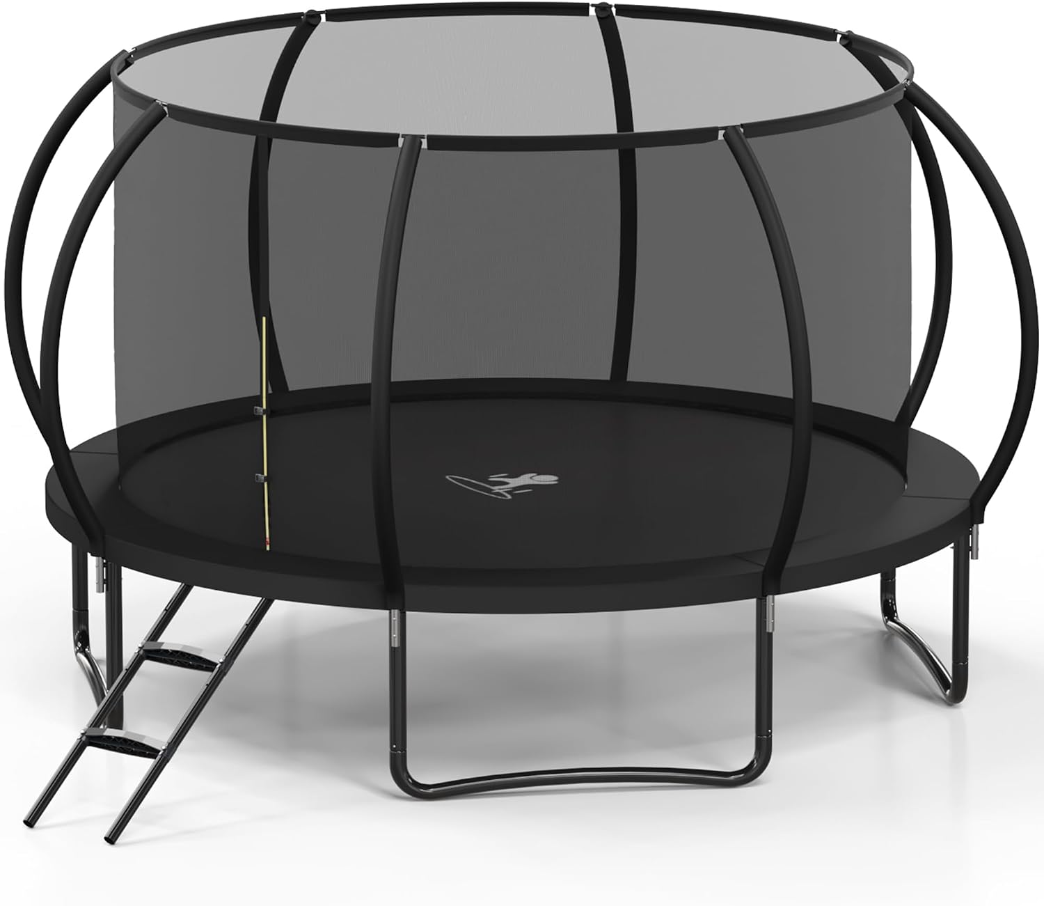 Trampoline Outdoor, 10 FT Trampolines with Enclosure Net and Ladder,Round Recreational Trampoline for Kids and Adults with ASTM Approval, Anti-Rust Coated Frame, Thickened Spring Mat