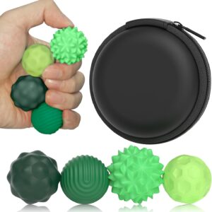 Silicone Magnetic Balls, 4 PCS Stress Relief Sensory Balls for Autism ADHD Anxiety,Fidget Toys for Kids & Adults, Quiet Office Desk Toy, Fidget Balls in Hands, Fun Gifts for Boys Girls Teens – Green