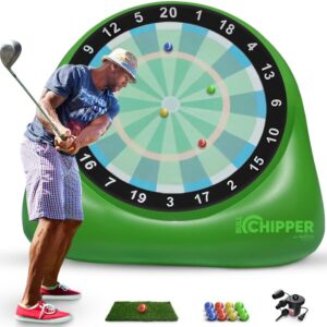 Swooc Games® – Bull Chipper™ | Giant Golf Darts with 10+ Golf Games | Backyard Game with Air Pump | Yard Game for Adults | Giant Outdoor Fun for Adults and Family | Outside Activity – Golf Chipper