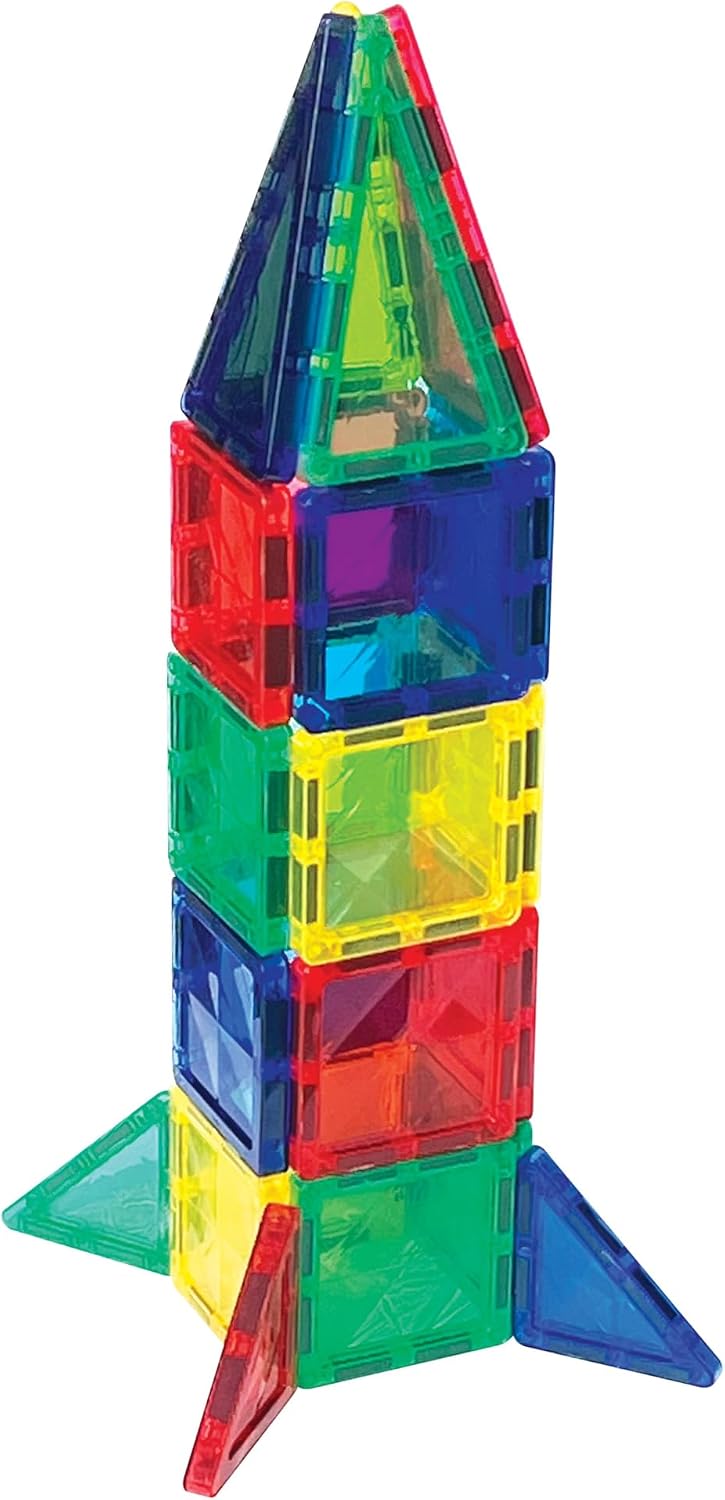 CreateOn Crayola Mini Magnetic PIP-Tiles, Bold Colors - Building Set for Kids, Magnetic Building Toys for Kids, STEM Travel Toys for Boys and Girls Ages 3+, 24-Piece Set (Bold) - Image 7