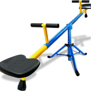 stargo Swivel Teeter Totter Indoor for Toddlers Age 2-5, 360 Seesaw Frame Expands for Kids Outdoors for Ages 4 5 6 7 8 9 10, Outside Toys Playground Equipment