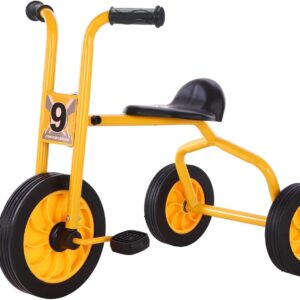 Kids Tricycle for Rider Age 2+, Big Wheel Trike with Rubber Wheels, Preschool Daycare Tricycle Bike, Birthday Toys Gift for Boys and Girls