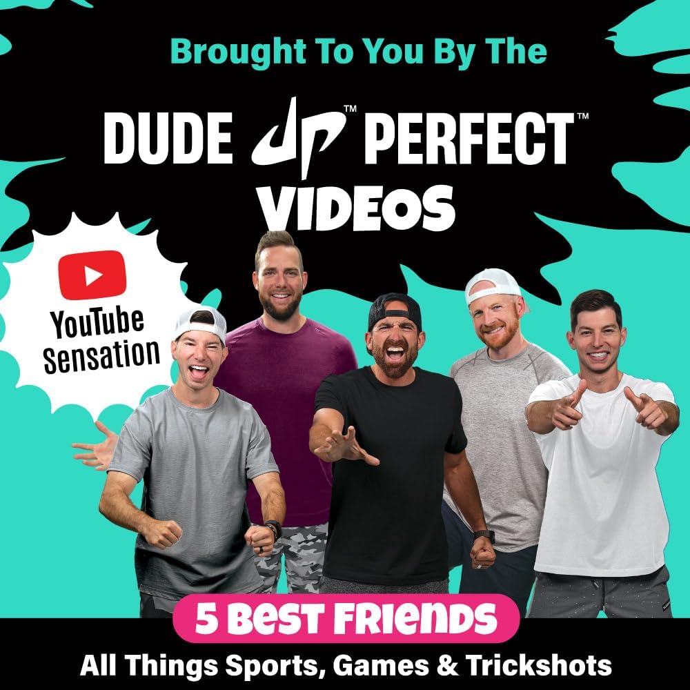 Dude Perfect Sticky Tic Tac Toe & Tabletop Roll Set | Indoor & Outdoor Games, Perfect Fun for Family Game Night & Parties, Birthday for Children, Kids & Adults | Ages 4+ & 6+ (Single) - Image 4
