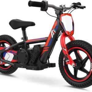 AIII Lightweight Electric Motorcycle for Kids, 150W Up to 10MPH, 24V Detachable Battery, Dual Brakes Electric Balance Bike for Ages 3-6