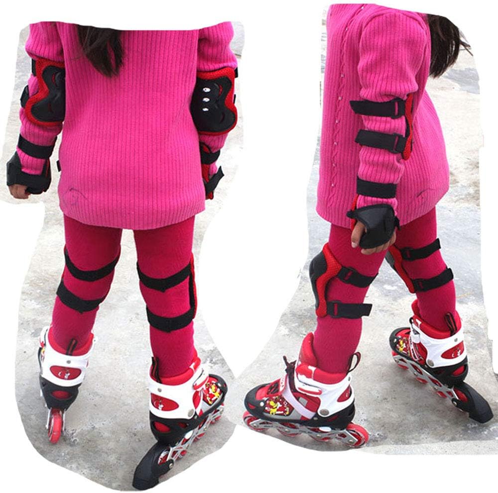 Kids Helmet & Knee Pad Set - Adjustable Elbow & Wrist Guards for Bike, Skateboard, Scooter - 5-12yrs - 7-in-1 - 3 Colors - Image 7