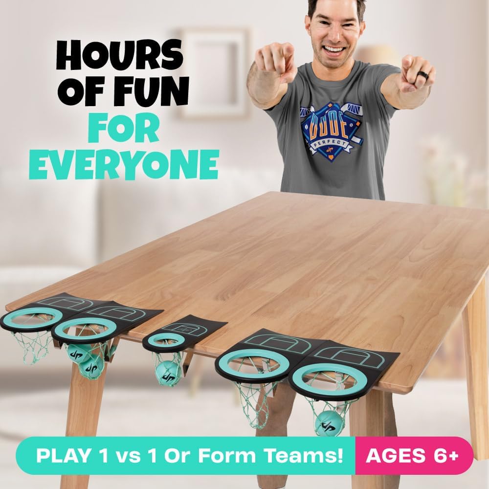 Dude Perfect Sticky Tic Tac Toe & Tabletop Roll Set | Indoor & Outdoor Games, Perfect Fun for Family Game Night & Parties, Birthday for Children, Kids & Adults | Ages 4+ & 6+ (Single) - Image 5