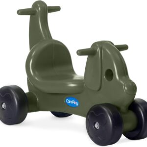 Careplay 2-in-1 Puppy Push & Ride-on Toy, Indoor & Outdoor Use, Earth Tone Color, Recommended for Children up to 50lbs, Made in The USA, Moss Green