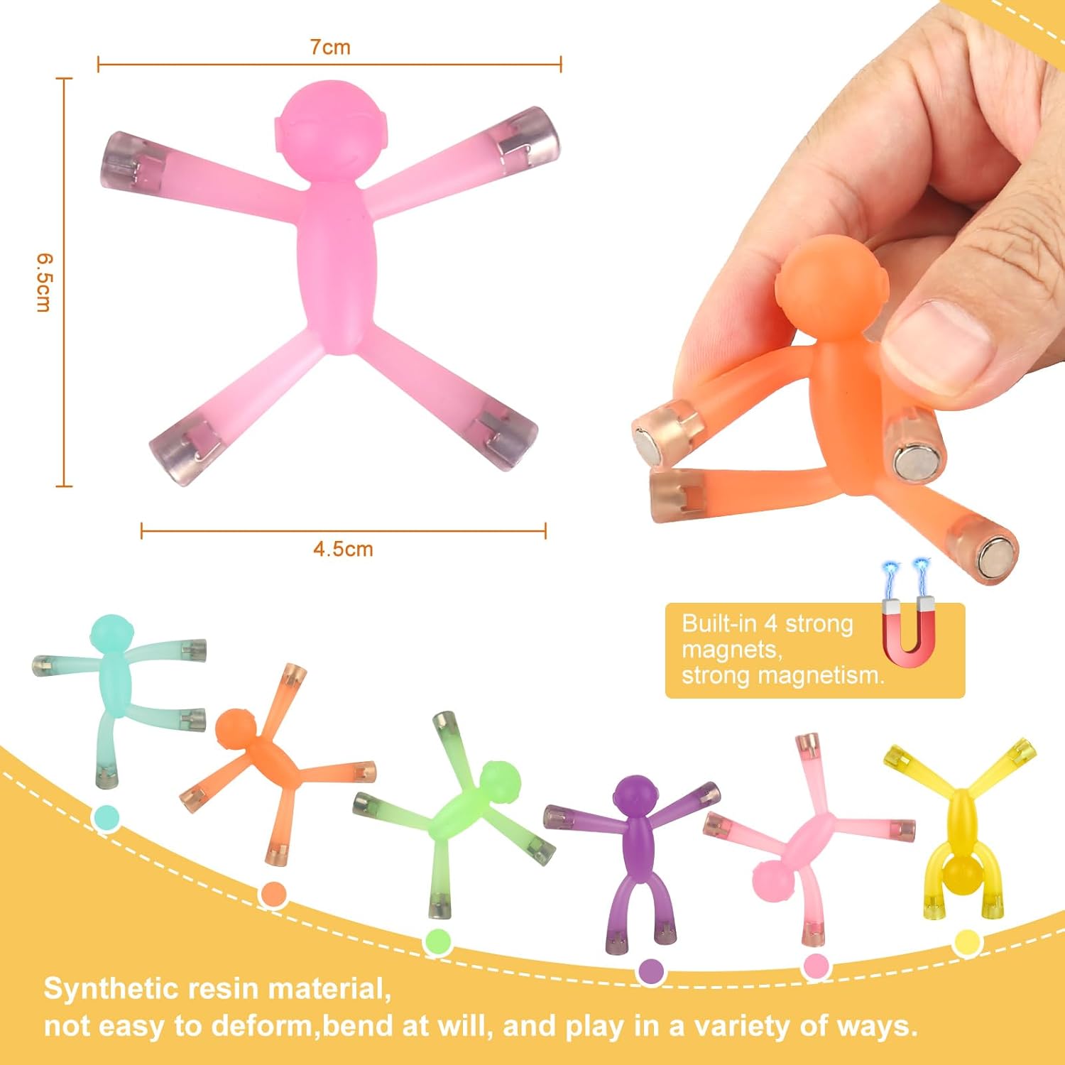 laleay 6pcs Magnetic Toys,People Figures for Kids, Adults Kids Gifts, Magnetic Men for Teens Gifts,Kids Sensory Toys - Image 6
