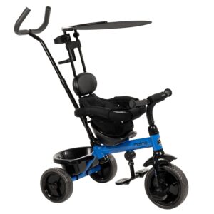 Huffy Malmo Ultra 4-in-1 Convertible Toddler Tricycle with Parent Push Handle, Removable Canopy & Cup Holder, Kids Training Trike for Boys & Girls Ages 1.5 to 3 Years, Multiple Color Options