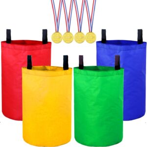 Potato Sack Race Bags, Colorful Durable Sack Race Bags Outdoor Lawn Games for Kids & Childrens, No Odors or Messy Fibers, Birthday Party and Outdoor Family Games Set…