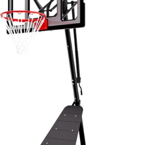 AWII SPORT Basketball Hoop Outdoor 40&44&48 Inch Impact Backboard, 5.3-10FT Height Adjustable Basketball Hoop Goal System with Portable Wheels for Adults