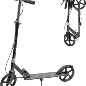 Scooters for Kids 8-12,Scooter for Teens Adults with 8-Inch Big Wheels Foldable Lightweight, 4 Adjustable Height Levels, 240 lbs Max Load Portable Scooter with Hand Brake
