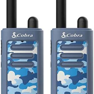 Cobra HE150 B – Kid Friendly Walkie Talkies – 16-Mile Range, 2 Channels Two-Way Radio Set, Blue (2-Pack)