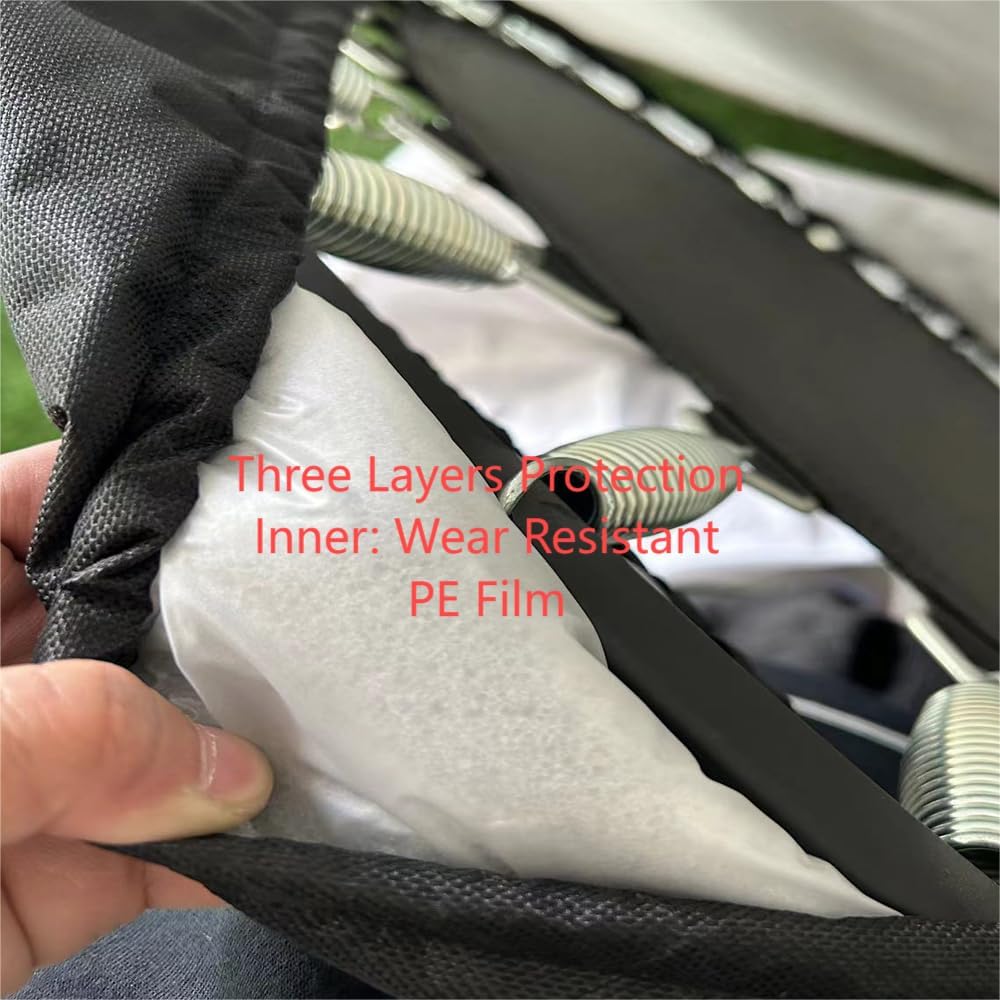 Mini Trampoline Spring Cover 36 38 40 Inch Small Trampoline Replacement Safety Pad Serviceable Trampoline Parts Parts for Kids Men Women Indoor Home Fitness (Black, 36") - Image 5